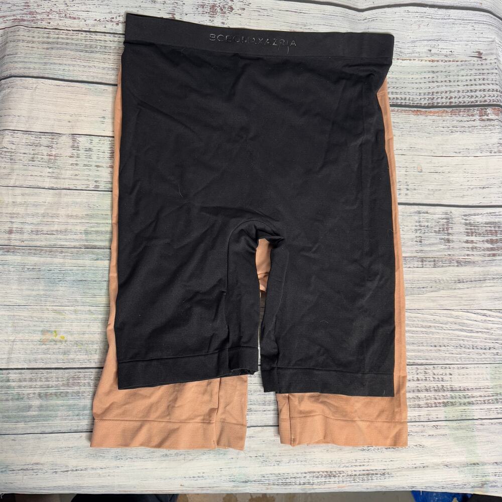 BCBGMaxazria Shape Wear 2 pc Black & Tan Shorts 2x